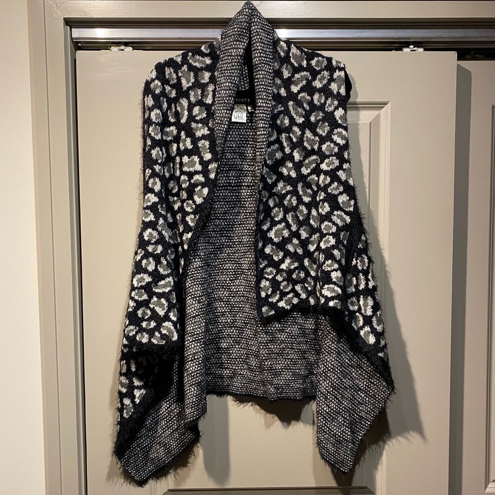 Animal print cardigan sweater/pashmina OS